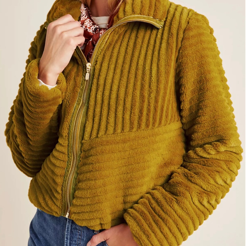 Anthropologie Natasha Faux Fur Jacket